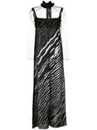 Fendi Contrast Maxi Dress - Black