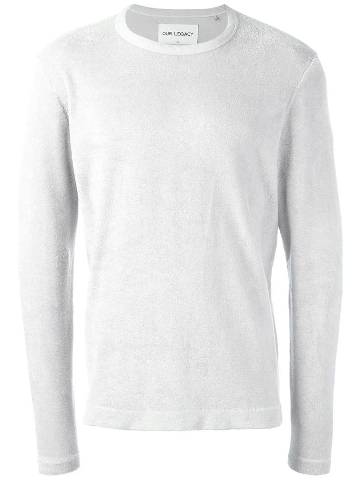 Our Legacy Crew Neck Jumper, Men's, Size: Small, Grey, Cotton