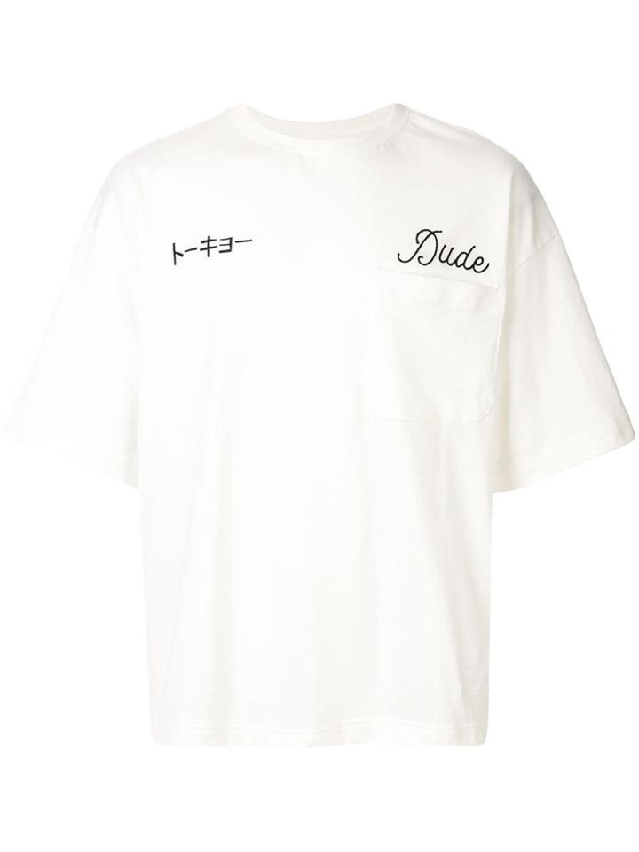 Maison Mihara Yasuhiro Embroidered T-shirt - White