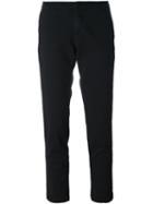 P.a.r.o.s.h. Slim Fit Cropped Trousers, Women's, Size: Medium, Black, Cotton/spandex/elastane
