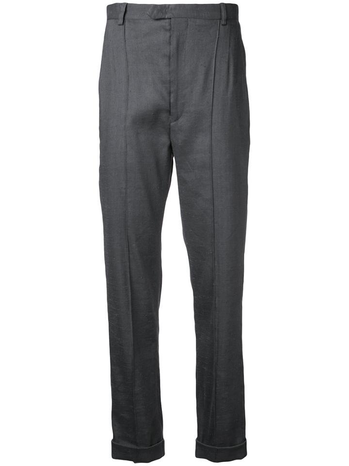 Isabel Marant - Tailored Straight Fit Trousers - Women - Silk/cotton/linen/flax/viscose - 42, Women's, Grey, Silk/cotton/linen/flax/viscose