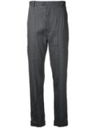 Isabel Marant - Tailored Straight Fit Trousers - Women - Silk/cotton/linen/flax/viscose - 42, Women's, Grey, Silk/cotton/linen/flax/viscose