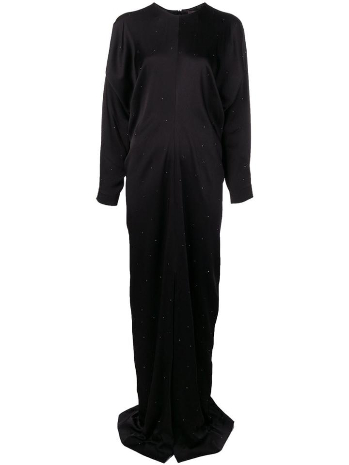 Max Mara Soft Embellishments Long Dress - Black