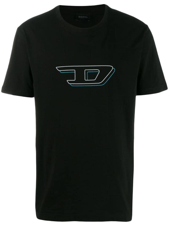 Diesel 3d Logo Print T-shirt - Black