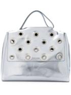 Orciani - Studded Flap Tote - Women - Calf Leather - One Size, Grey, Calf Leather