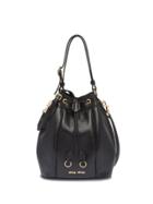 Miu Miu Drawstring Bucket Bag - Black