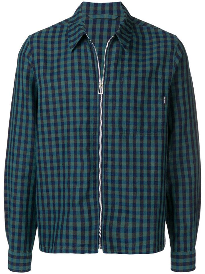 Ps Paul Smith Check Bomber Jacket - Green