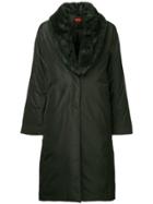 Des Prés Detachable Collar Padded Coat - Black