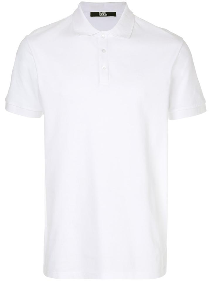 Karl Lagerfeld Karl Head Logo Polo - White