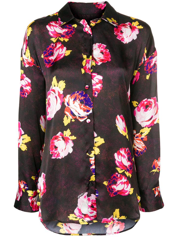 Msgm Floral Satin Shirt - Unavailable