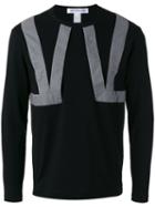 Comme Des Garçons Shirt Geometric Print Longsleeved T-shirt, Men's, Size: Medium, Black, Cotton