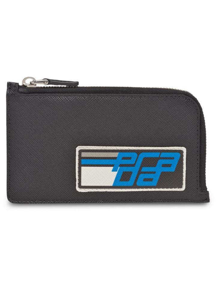 Prada Saffiano Credit Card Holder - Black