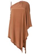 Lost & Found Rooms Asymmetric Off Shoulder Dress - Brown