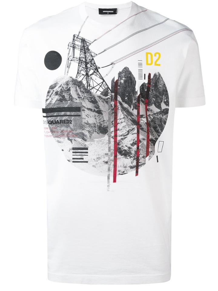 Dsquared2 Graphic Print T-shirt - White