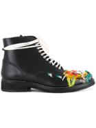 Doublet Skull Embroidered Boots - Black