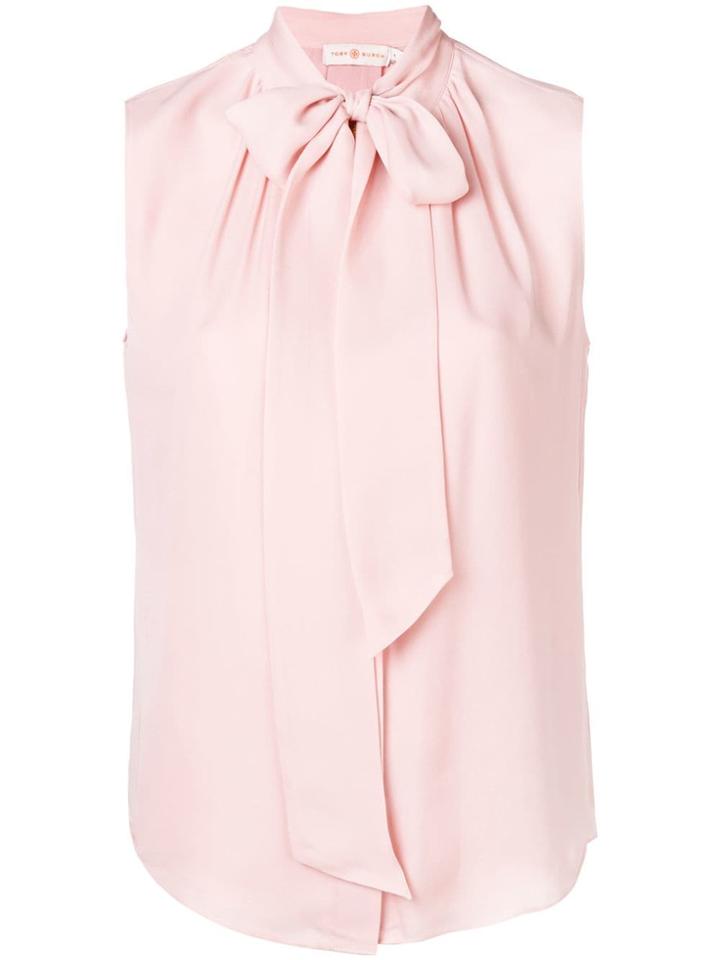Tory Burch Pussy Bow Blouse - Pink & Purple