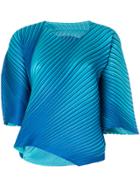 Pleats Please By Issey Miyake Pleated Blouse - Blue