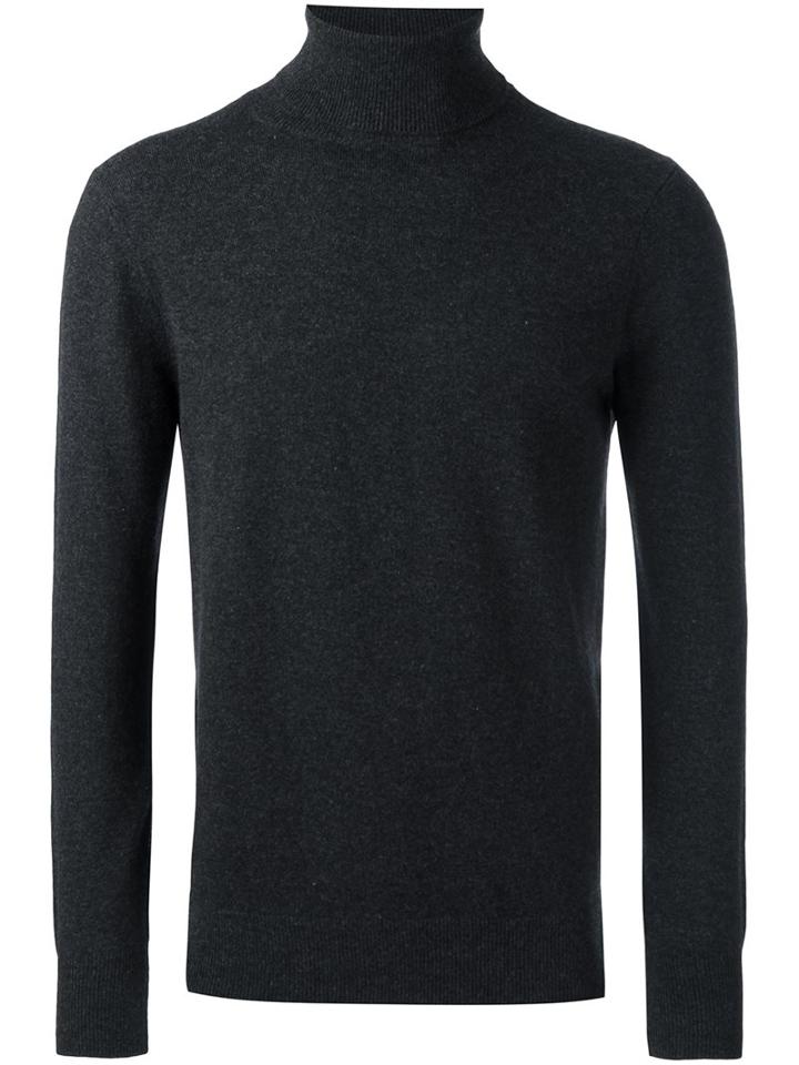 Aspesi Roll-neck Jumper, Men's, Size: 50, Grey, Cashmere