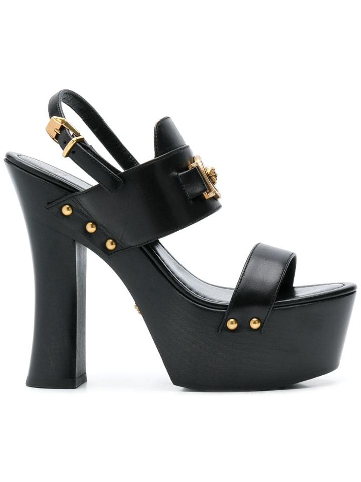 Versace Medusa Triple-platform Sandals - Black