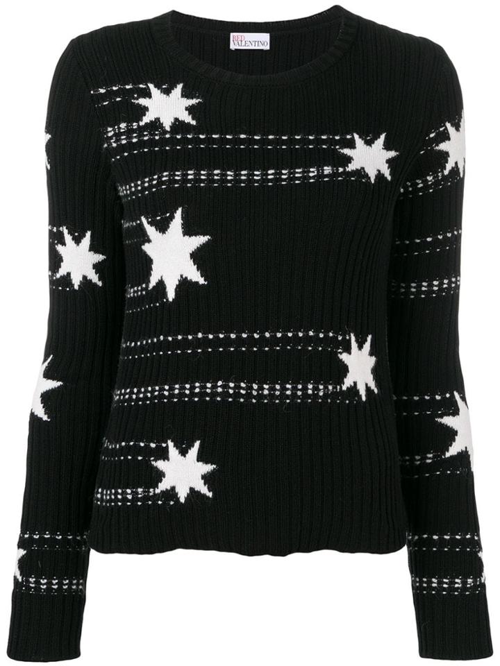Red Valentino Red Valentino Star Intarsia Jumper - Black