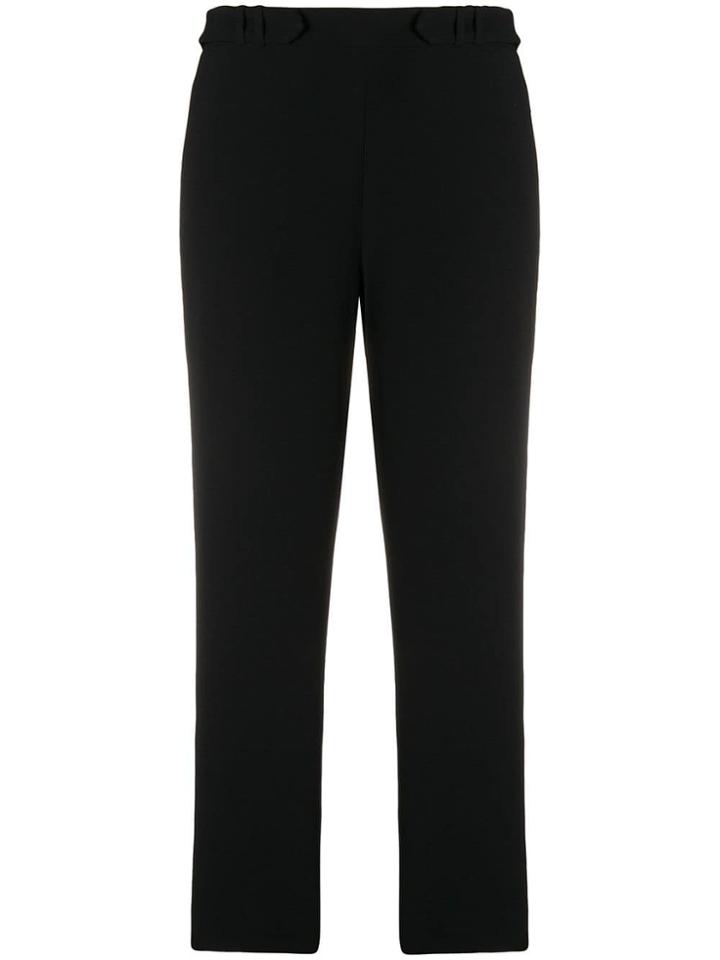 Steffen Schraut Side Belted Cropped Trousers - Black