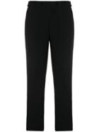 Steffen Schraut Side Belted Cropped Trousers - Black