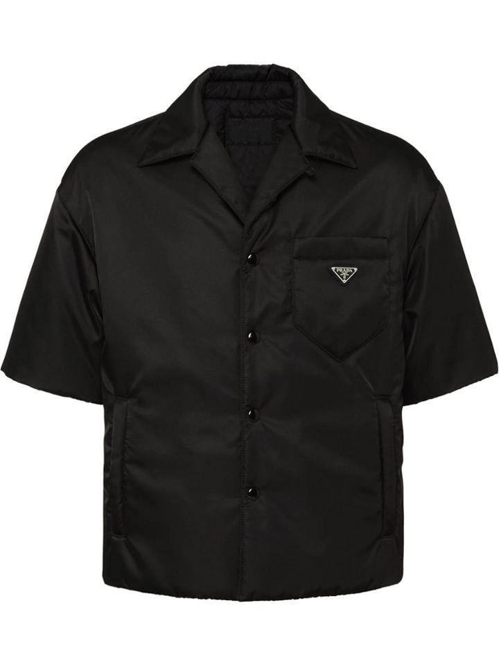 Prada Padded Nylon Gabardine Shirt - Black