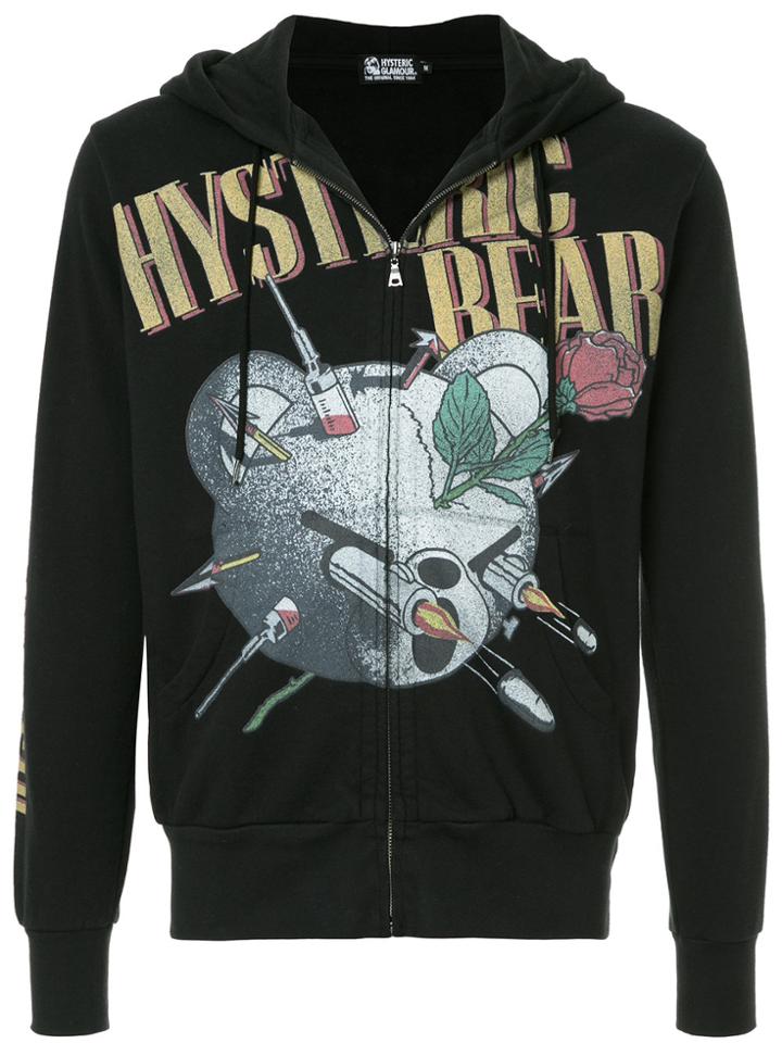 Hysteric Glamour Bear Logo Hooded Sweatshirt - Black