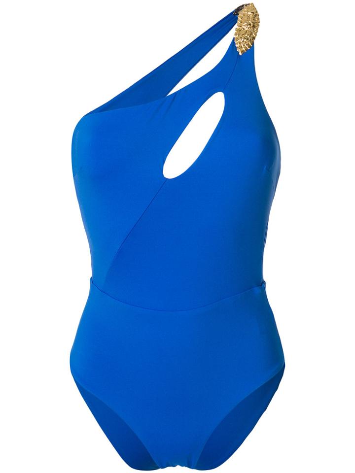 Elena Makri One Shoulder Swimsuit - Blue