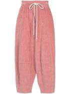 Bassike Long Rise Cord Trousers - Pink & Purple