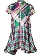 Sacai Short Checked Dress - Multicolour