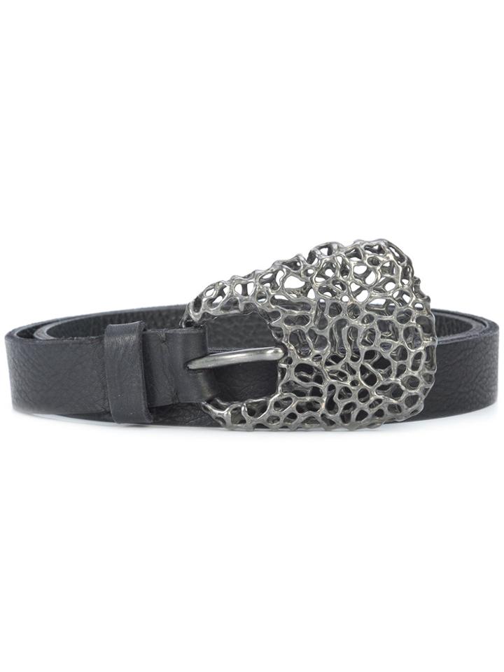 Ivo Scunzani Slim Buckle Belt - Black