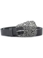 Ivo Scunzani Slim Buckle Belt - Black