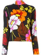 Marni Floral Print Top, Women's, Size: 42, Black, Viscose