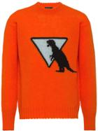 Prada Shetland Wool Crew-neck Sweater - Yellow & Orange