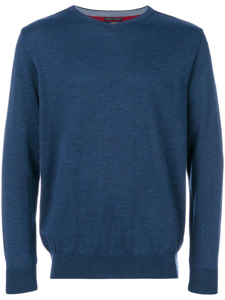 Paul & Shark V-neck Jumper - Blue