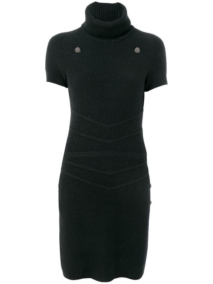 Chanel Pre-owned Turtleneck Knitted Dress - Black
