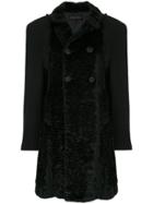 Comme Des Garçons Vintage Textured Double-breasted Coat - Black