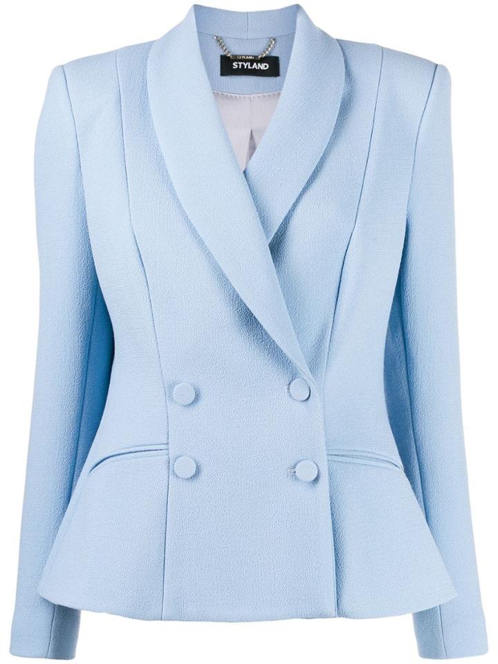 Styland Shawl Lapel Blazer - Blue