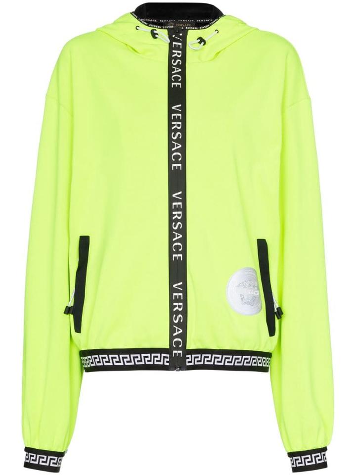Versace Logo Tape Sports Jacket - Yellow
