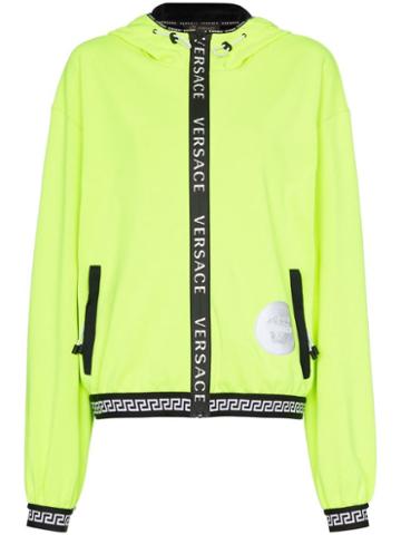 Versace Logo Tape Sports Jacket - Yellow