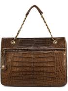 Chanel Vintage Crocodile Leather Tote, Women's, Brown