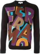 Salvatore Ferragamo Logo Letters Sweatshirt, Men's, Size: Small, Black, Modal
