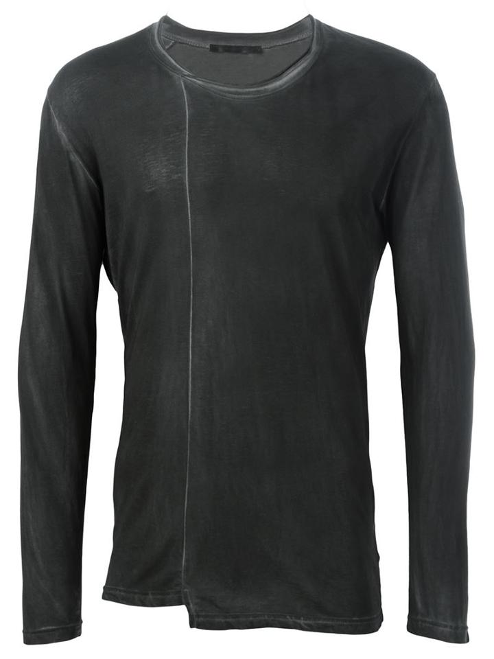 The Viridi-anne Long Sleeves T-shirt, Men's, Size: 2, Black, Cotton