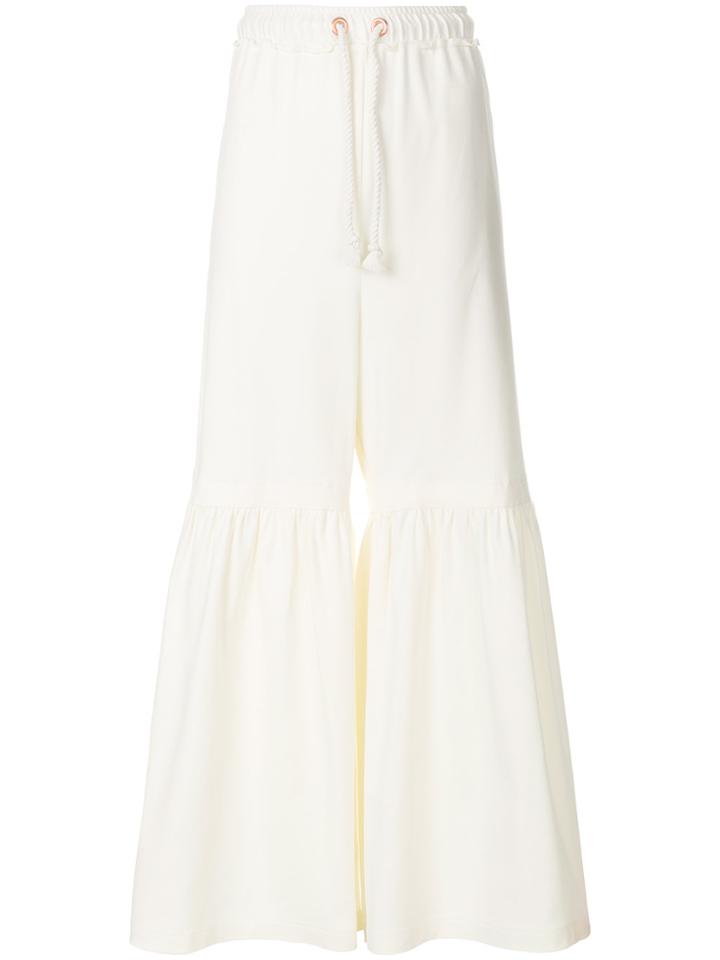 See By Chloé Flared Drawstring Trousers - White