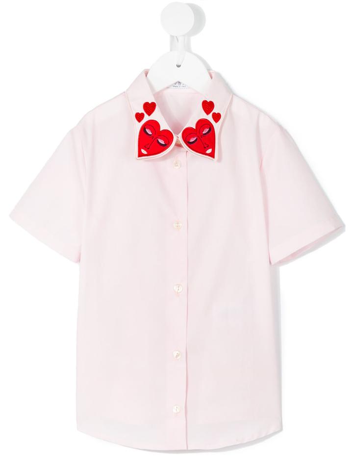 Vivetta Kids Cornacchia Shirt, Girl's, Size: 10 Yrs, Pink/purple