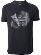 Armani Jeans Logo Print T-shirt, Men's, Size: Xxl, Blue, Cotton