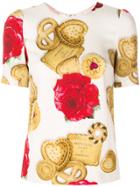 Dolce & Gabbana Rose Biscuit Printed Top - Nude & Neutrals