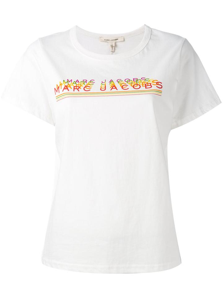 Marc Jacobs - Repeated Log Print T-shirt - Women - Cotton - S, White, Cotton