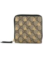 Gucci Embroidered Bee Wallet - Brown